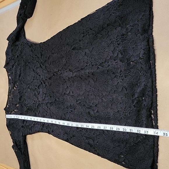 Broadway & Broome Size 0 Black Lace "Little Black Dress" Lined with Slip Dress. - Picture 11 of 15